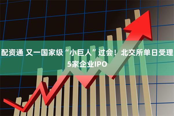 配资通 又一国家级“小巨人”过会！北交所单日受理5家企业IPO